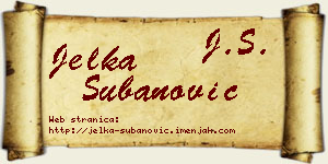 Jelka Subanović vizit kartica